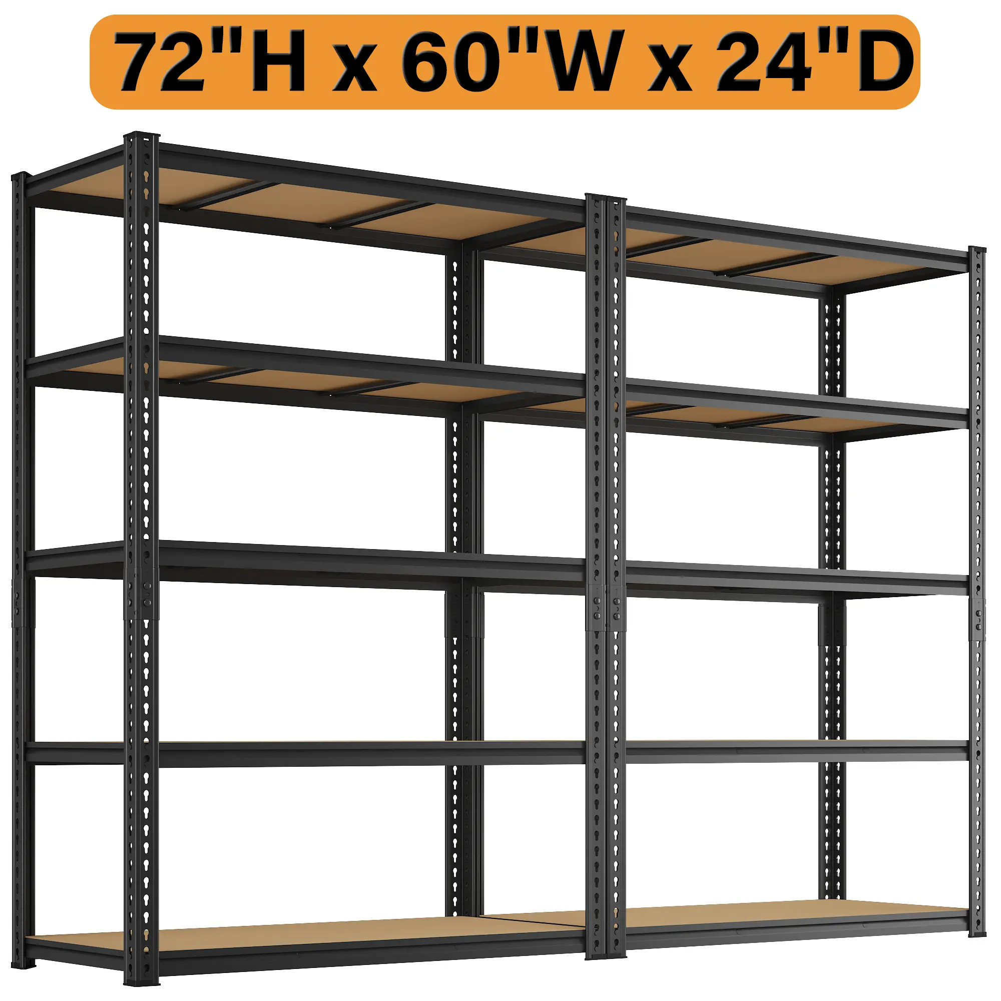 【Deals for You Days  】2-Pack 4-Tier Heavyduty Garage Shelving Units Metal Shelves Storage Height Adjustable Utility Racks for Warehouse Organizing Pantry Kitchen Basement Shelf Organiser  High Twin Size 71" Wide