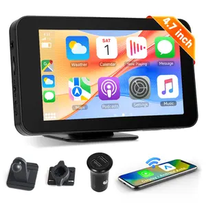 2025 Newest Carplay Screen for Car 4.7 Inch Portable Car Play Adapter for Android & iPhone Car Stuff with Mounting Kit