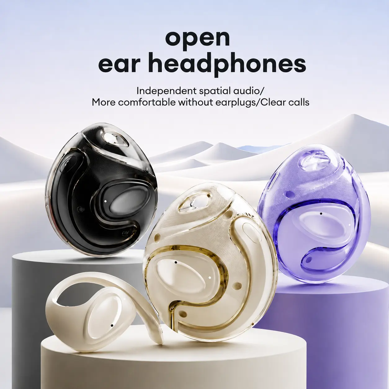 X15 Ultra Wireless Headphones Bluetooth Headset - 2026 Bluetooth 6.0 for Faster Stable Connection, Low Power Use, OWS Waterproof Sport Design, Noise Reduction, Mic for Active Lifestyle Hands-Free Calls on the Go
