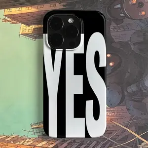 NO and YES Personalized Art Black and White Letters Phone Case Phone Case, Retro Christmas Movie Phone Case for iPhone 17 16 15 14 13 12 11 Pro Max X XS & SS Galaxy S21–S25 Plus Ultra, Holidays Xmas Tough Case, Perfect Gift for Film Lovers, Classic Gift f