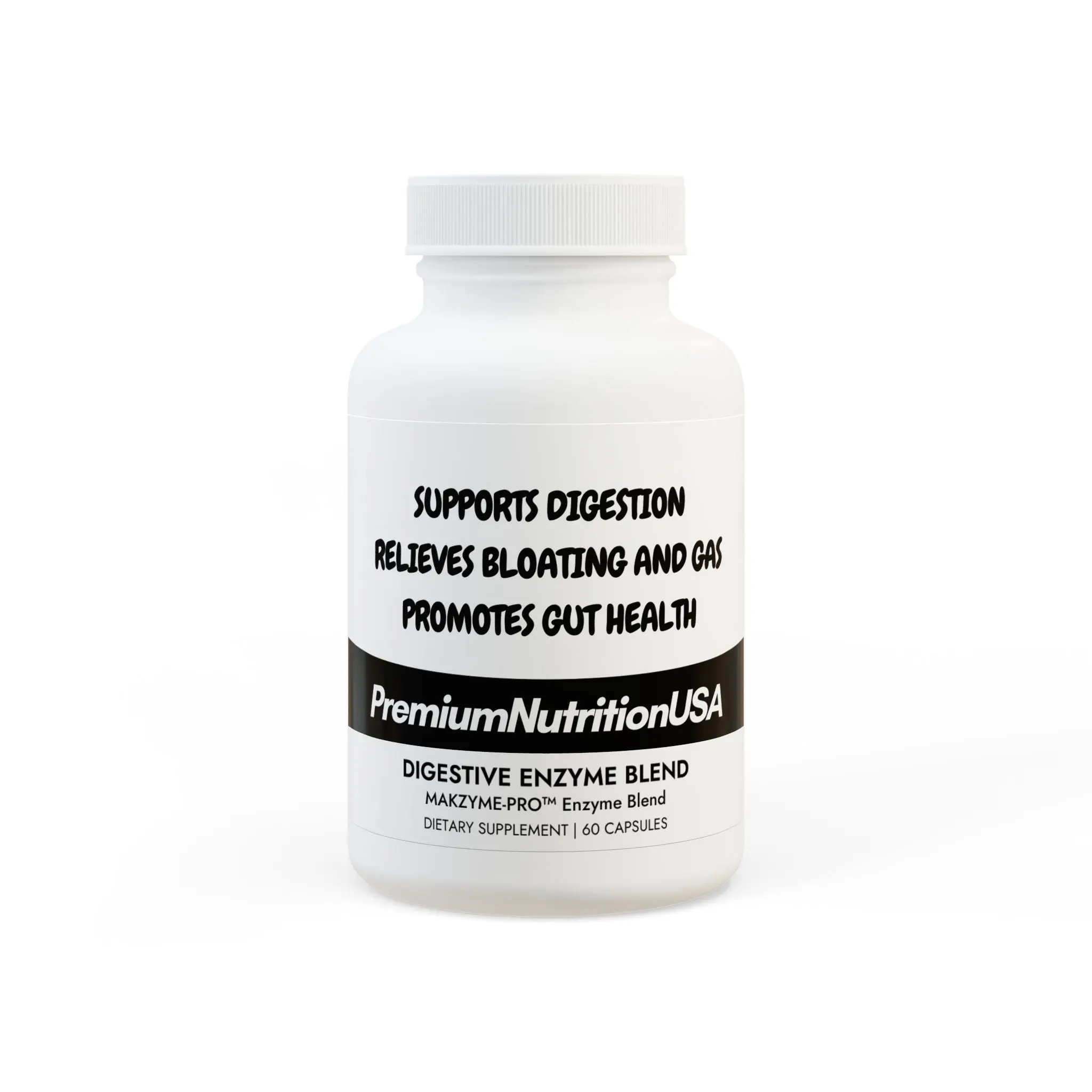 Premium Digestive Enzyme Blend Supplement - 60 Capsules for Optimal Digestion