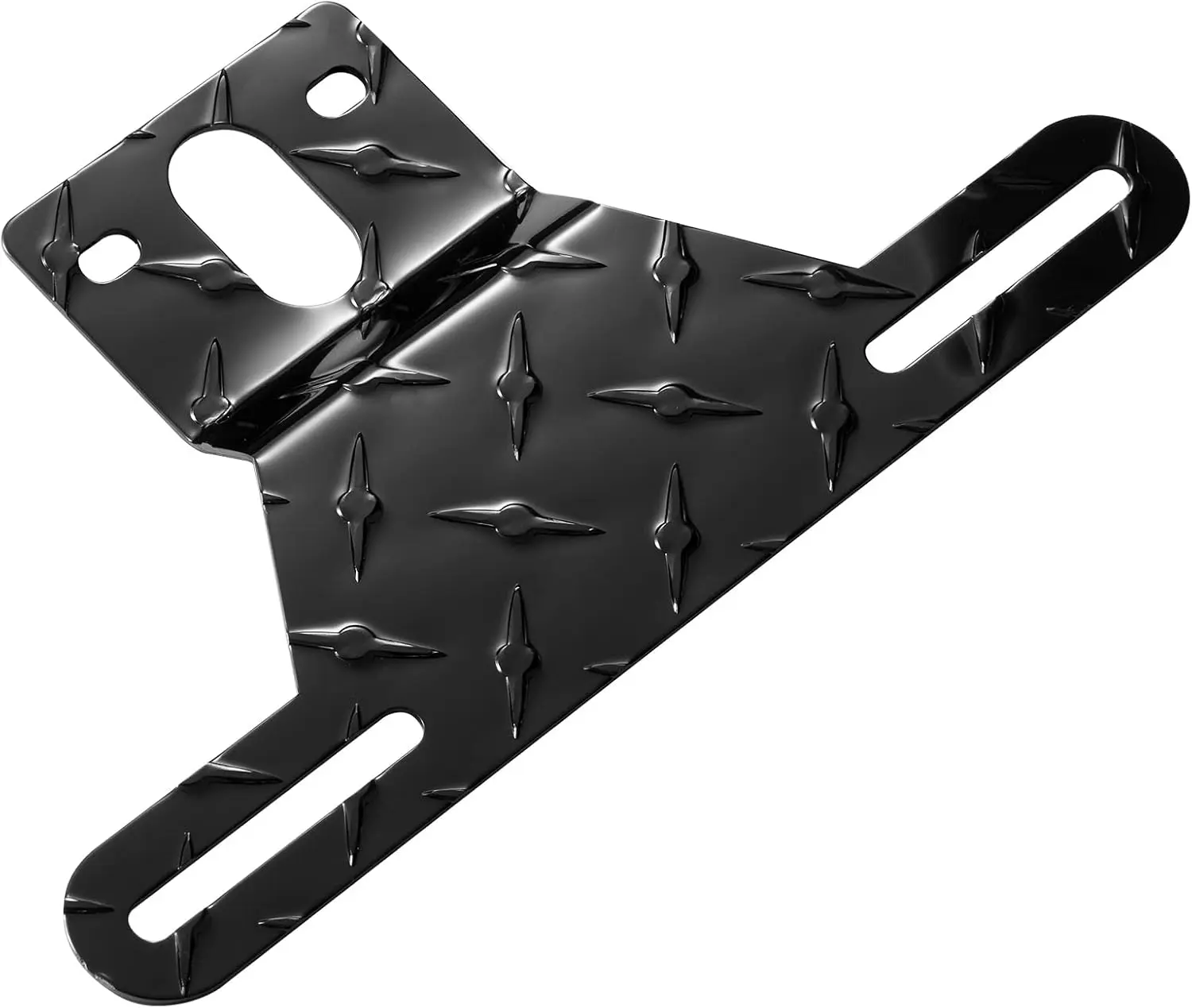 Aluminum Trailer License Plate Light Bracket for Boat RV, Black| Trailer Tag Bracket Holder with Light Mount Hole
