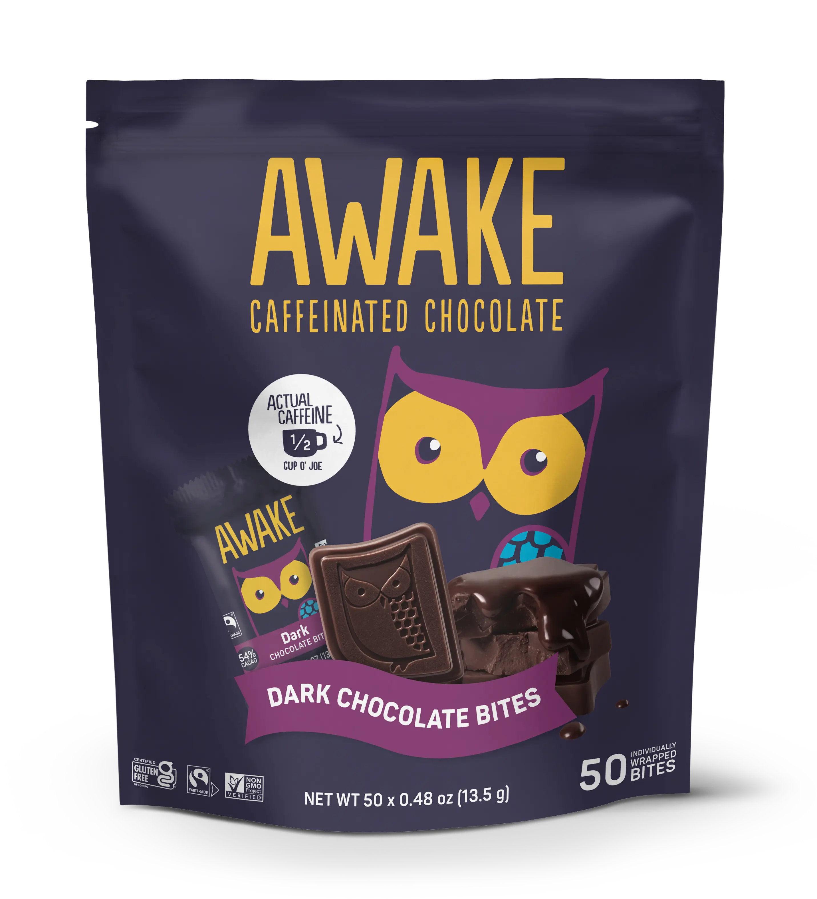 AWAKE Caffeinated Dark Chocolate Bites
