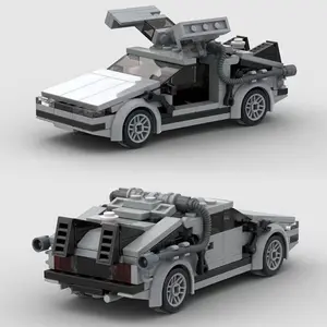 Back to The Future Car Model Building Blocks, MOC-23436 Car Model Small Particle Building Block Toy Assembly, DIY Engineering Model, Adult and Children's Birthday Toy Gift, Model Kit