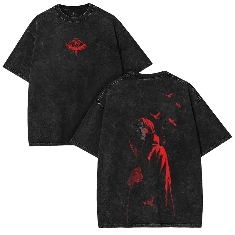 Itachi Anime Graphic Tee – Premium Black Anime Tee Uchiha Sharingan, Perfect for Anime Fans, Streetwear Enthusiasts