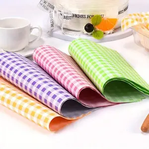 Oil-proof Wax Paper, 50pcs/set Food Wrapper Paper, Bread Sandwich Burger Fries Macaron Packaging Paper, Cake Decoration Kitchen Baking Tool, Bakeware, Baking Supplies Kit