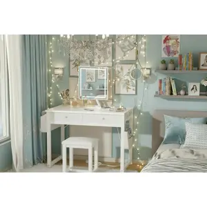 32 Inch White Glam Vanity