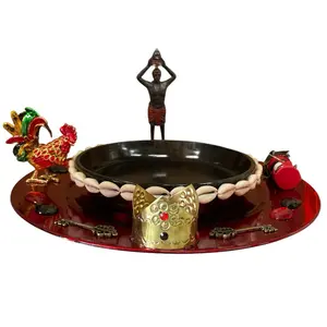 Elegua Plate Plato para Eshu Santeria osha Palo Ifa Santo Retro - Decorative Clay Plate with Elegua Eshu Lucero Design