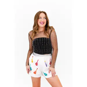 Sheer Glam Pearl Top