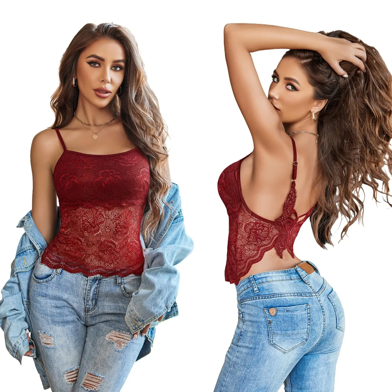 Avidlove Womens Camisole Lace Spaghetti Strap Tank Top Tube Basic Cami Tops