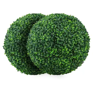 [Deals For You] Summer garden 2 PCS 19.7 inch 4 Layers Artificial Plant Topiary Ball Faux Boxwood Decorative Balls for Backyard, Balcony,Garden, Wedding and Home Décor