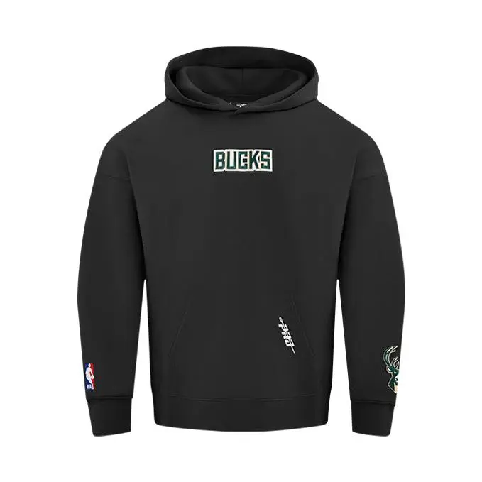 Pro Standard Wingspan Black Milwaukee Bucks Hooded Sweatshirt