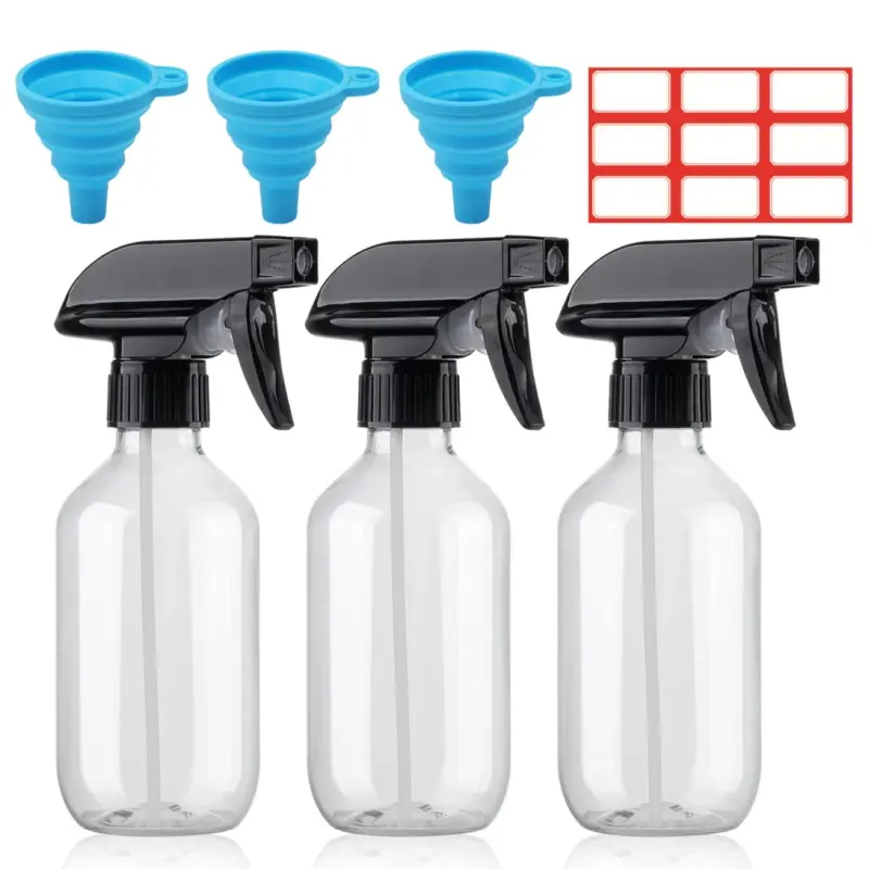 3pcs 10 oz/300 ml pray Bottles Water Spray Bottle - BPA Free - Plastic Refillable Containers Fine Mist Small Spray Bottle with Adjustable Nozzle for Hair, Cooking, Cleaning