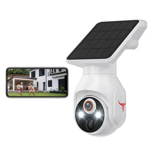 1080p Wireless Camera with Solar Panel, AI Human Detection, Smart Motion Tracking, Night Vision, 2-Way talk, Cloud Storage, 2.4 GHz Wi-Fi, Outdoor Security Camera
