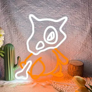Anime Cubone LED Neon Sign, anime decoration, suitable for game rooms, men's spaces, children's and teenagers' bedrooms, USB dimmable night light wall lamp, Ambient Night Lights, Led Ambient Lighting
