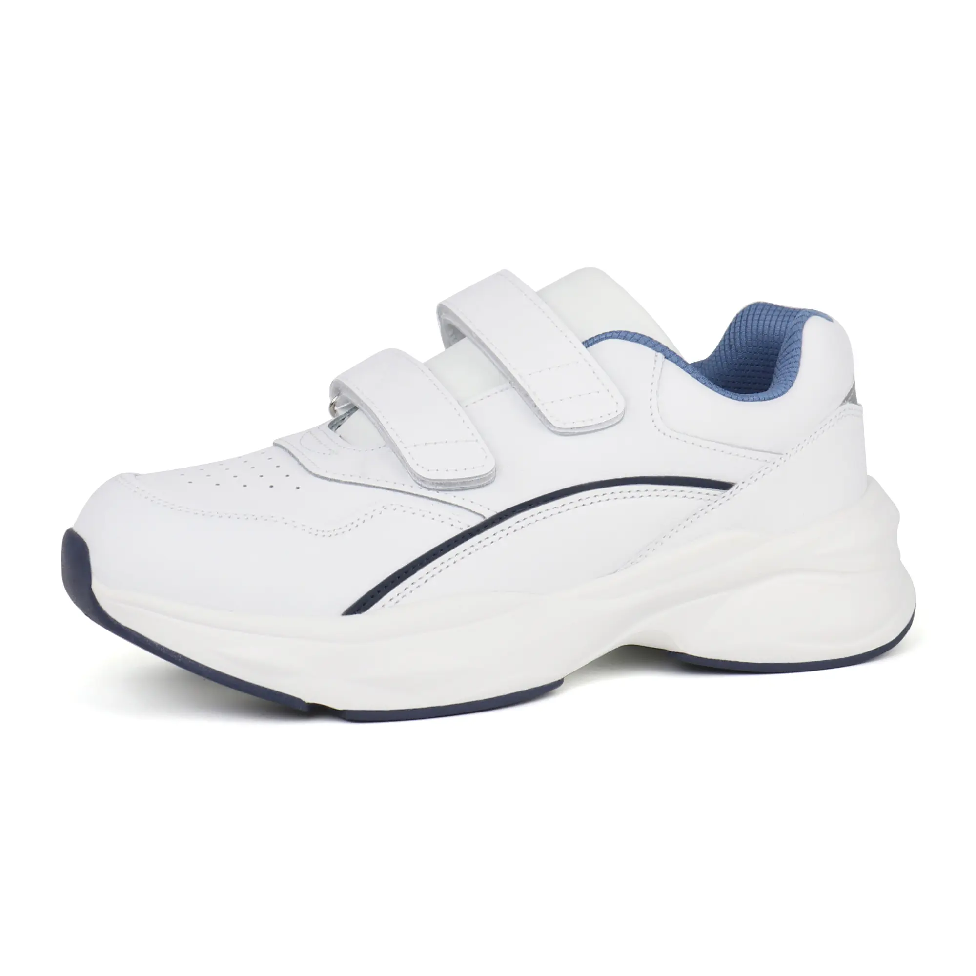 Ortho+rest Women's Diabetic-Friendly Wedge Sneakers, Casual Low Top Leather Trainers with Wide Round Toe for Walking, Sneaker Shoes, Footwear, Basic, Athletic Shoes, Wide Toe Box, Diabetic-Safe, Rubber, Solid, Sports Shoes