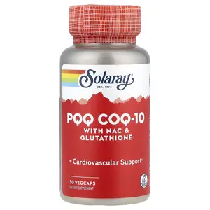 Solaray PQQ CoQ-10 with NAC & Glutathione, 30 VegCaps