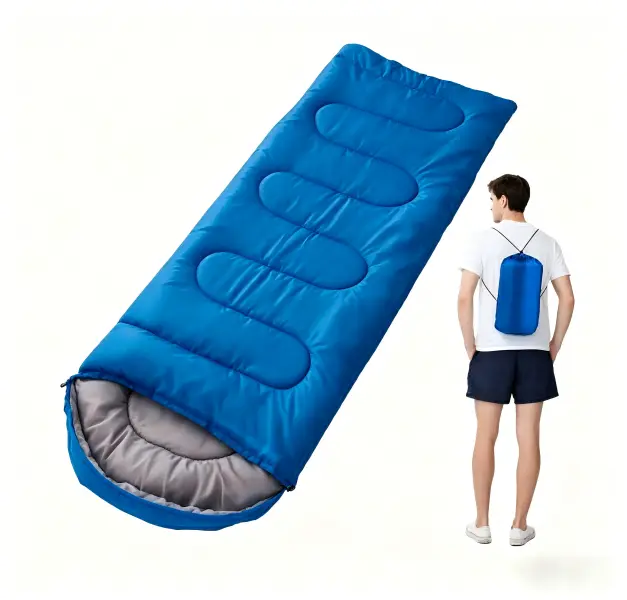 Quilted Sleepbag for Adults - Portable, Waterproof, Lightweight 3-Season Bag for Camping, Backpacking (Home Supplies Rain Cloth Accessory)