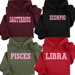Full 12 Zodiac Hoodie, Bold Horoscope Letter Design, Astrology Graphic Pullover, Unisex Star Sign Sweater, mom Hoodie, mama sweatshirt