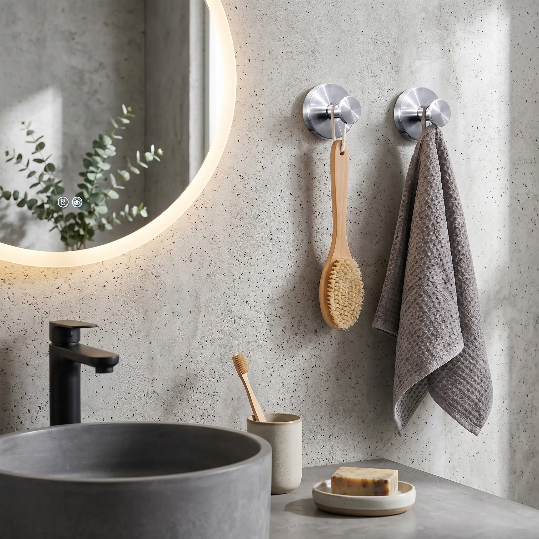 2026 Upgraded Suction Cup Hooks for Shower, Summerwins Deals For You Heavy Duty Vacuum Lock No Drill Stainless Steel Hooks Rustproof Bathroom Towel Hooks for Glass Door Tile and Windows