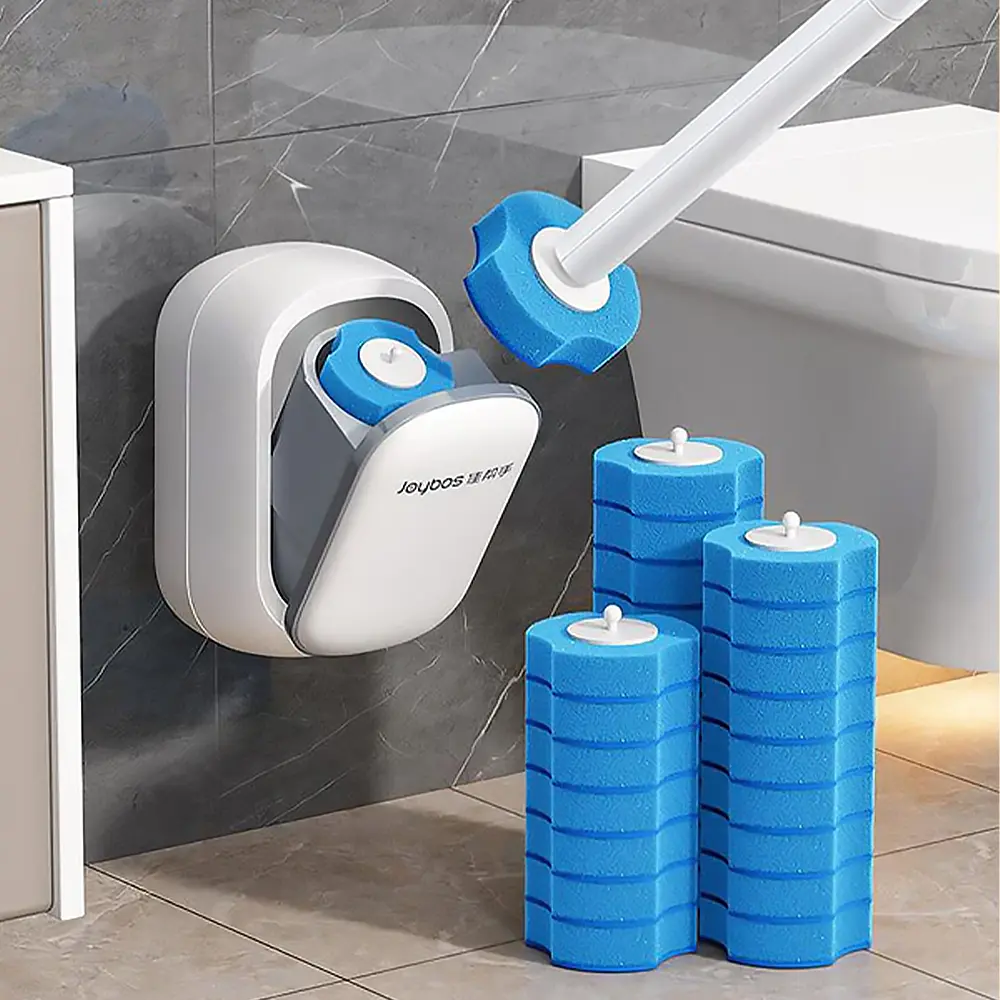 Wall Mounted Disposable Toilet Brush Set with Holder