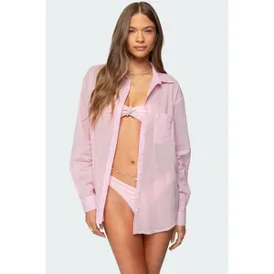 Kellen Oversized Cotton Button Up Shirt