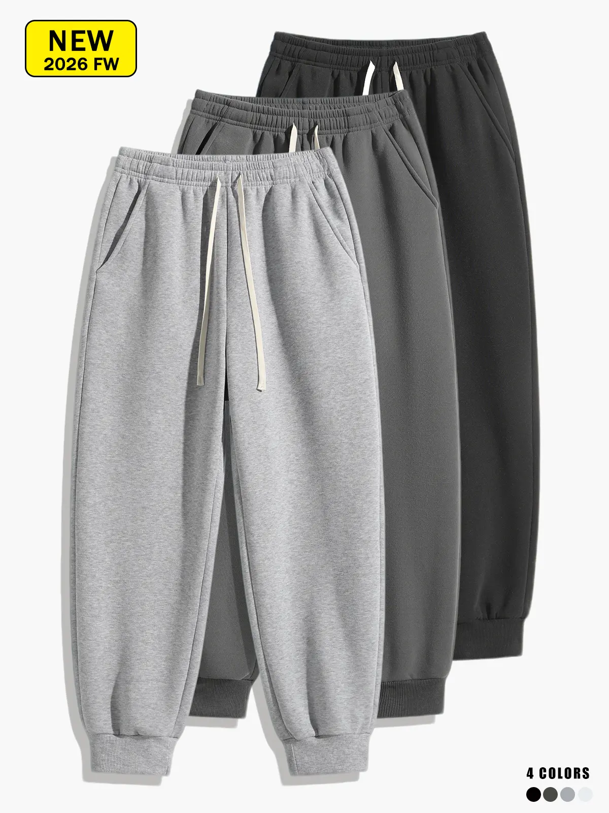 Men’s autumn/winter casual jogger knit sweatpants, loose and comfortable, soft and skin-friendly, suitable for running, fitness, and other outdoor activities.