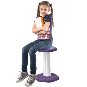【fathersdaygift】VEVOR Kids Wobble Chair, Active Chair with Sponge Cushion, Wobble Stool Improves Focus, Posture and Calm Children, Ideal for Schools and Home, Age 7-14, Purple, Sensory Chair, Spinning Sensory Chair