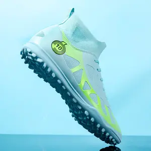 Men's Professional Soccer Shoes - Breathable Non-Slip Outdoor Training Shoes, Lace Closure, Durable Rubber Sole Suitable for Artificial Grass and Turf, Comfortable Fit for All Seasons