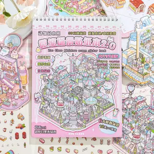 Paper Trace Large-Scale Miniature Scene Collection Book 2.0 Zoo Junior Landscape Funny Stickers Extra Large DIY Cottage Sticker Book