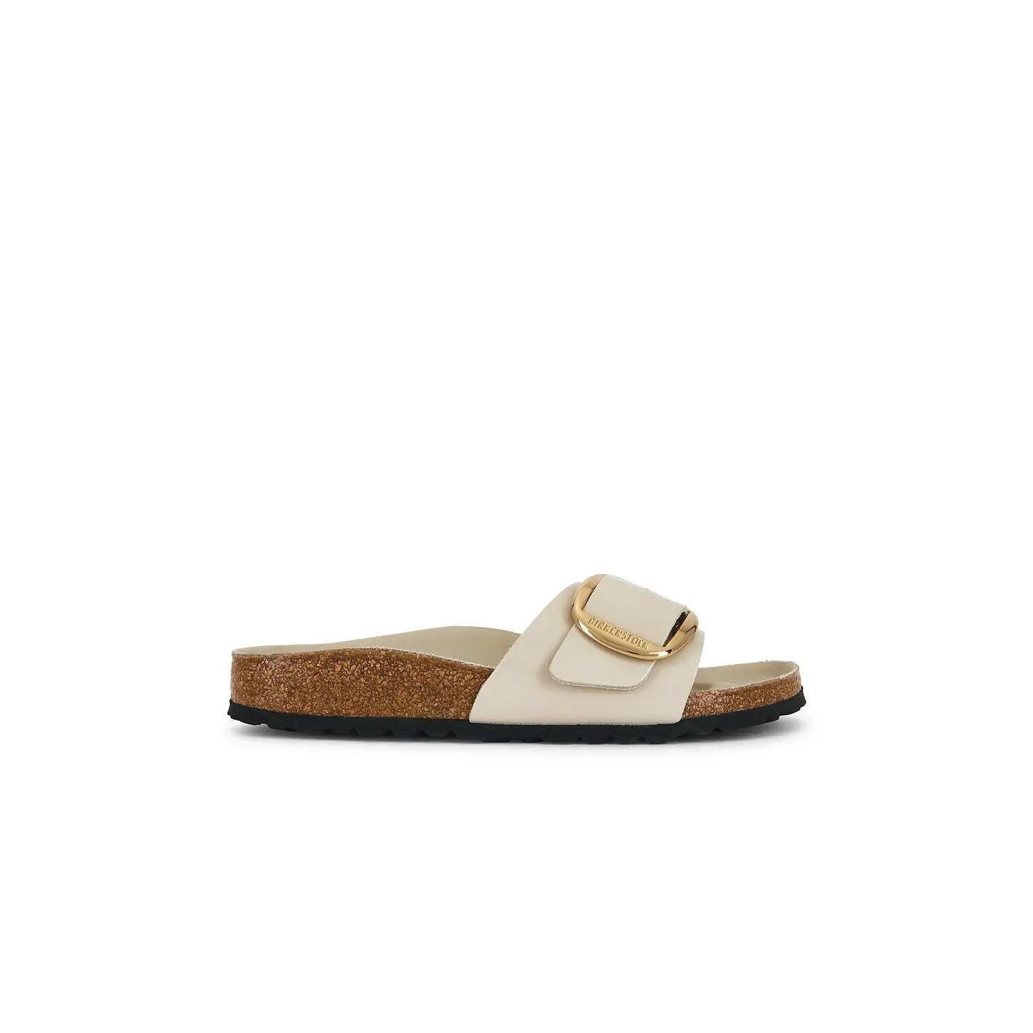 BIRKENSTOCK Madrid Big Buckle High Shine Sandal in Oyster