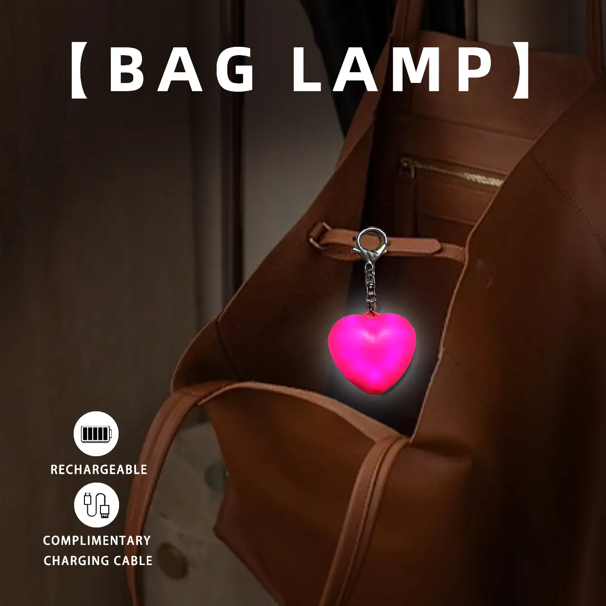 Wallet Tote Bag Backpack Touch Sensing Light Keychain Pendant
