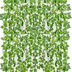 12 Pack 84   Ivy Leaves Vines Artificial Garland Greenery Hanging  for Bedroom Decor Aesthetic, Party Wedding Wall, Halloween, Christmas