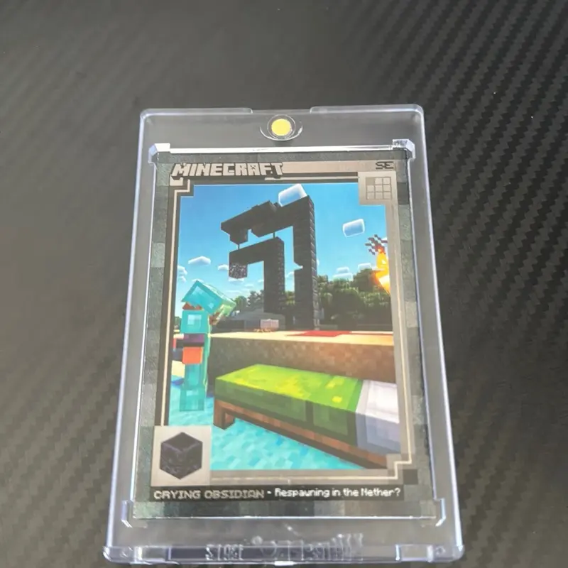 Minecraft Crying Obsidian 1/1 Panini Sports Trading Card #163, Sports Cards collectible