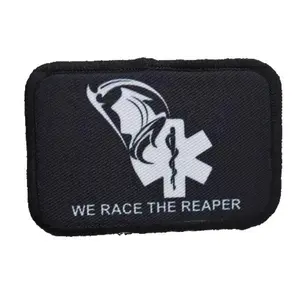 First responder Race the Reaper 2"x3" morale patch with hook and loop backing