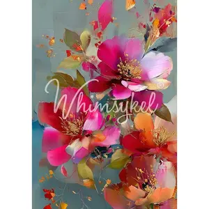 Whimsykel - Fully Alive Flowers Decoupage Paper (21x29 Size)