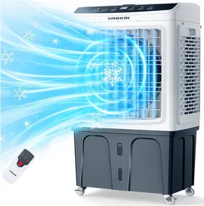 VAGKRI 35" Evaporative Air Cooler, 2100-3000CFM Swamp Cooler, 120°Oscillation Air Cooler with Remote Control, 24H Timer, 3 Modes & Wind Speeds for Outdoor Indoor Use, 9.2-12Gallon