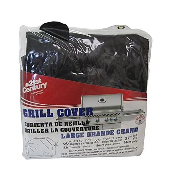 Heavy Duty Weatherproof Vinyl Grill Cover for Grill Protection, Large Size - 68 x 21 x 37 in.