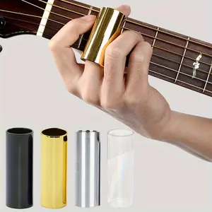 1pc Guitar Slide Bar Stainless Steel Finger Slides for Guitar Ukulele String Instruments Steel Finger Slider Guitar