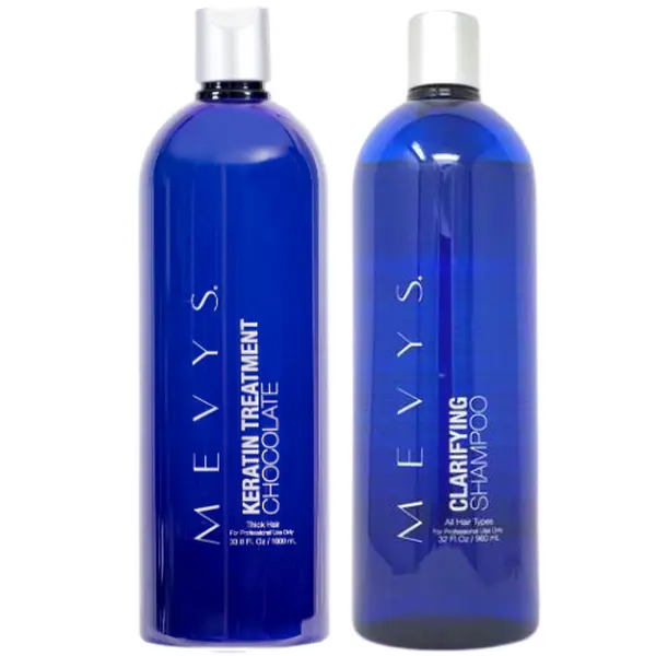 MEVYS KERATIN TREATMENT CHOCOLATE with FREE Clarifying shampoo 33.8 oz / 1000 ml