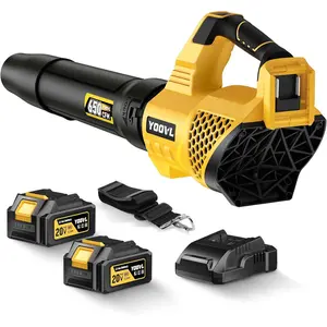 Cordless Electric Leaf Blower 650CFM Powerful Air Blower, 3 Adjustable Speed Modes, Includes 2 x 5.2Ah Rechargeable Batteries & Fast Charger,Lightweight Handheld Blower for Lawn Care, Patio, Yard, Dust, Debris & Leaf Blowing