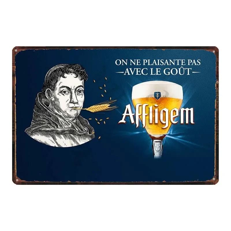 8x12inch   Vintage Belgian Beer Metal Plate Tin Sign Wall Bar Home Art Decor Retro Kitchen Poster