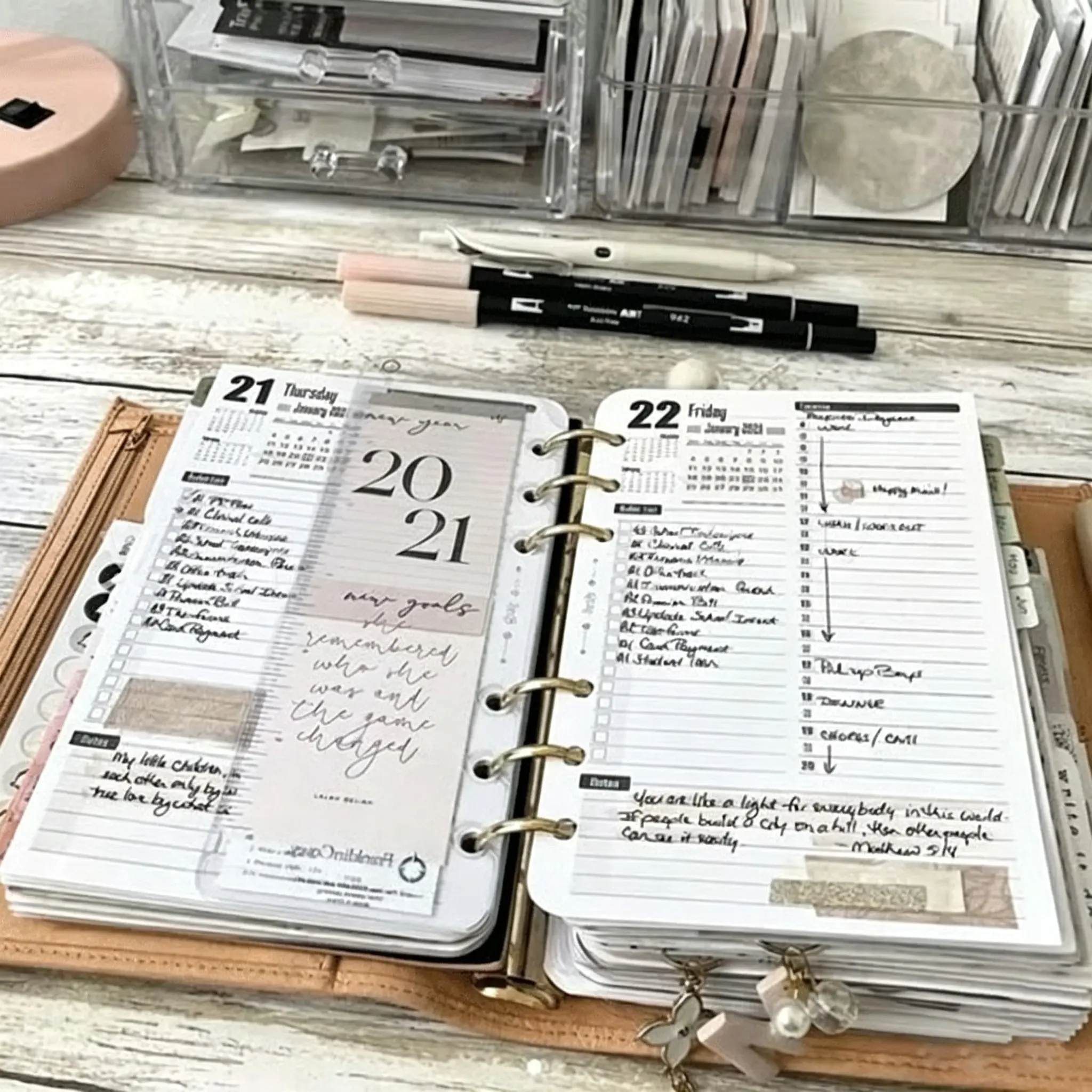 Customizable Bullet Journal System, Leather Cover, Replaceable Pages, Life Management Tool, Organize Work & Habits, Versatile Planner, Office Planner