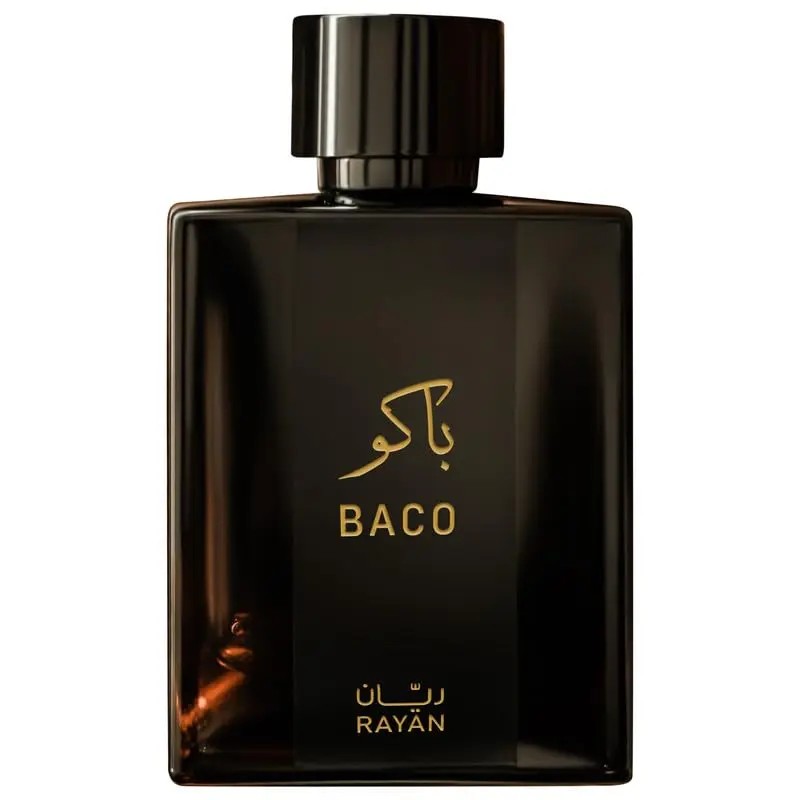 RAYAN Baco & Leather Perfume for Men – Arabian Eau De Parfum, 100mL (3.34 Fl oz) Perfumes Arabes Para Hombres, Bold Men’s Perfume with Vetiver, Patchouli, Saffron & Spices – Ideal Gift for Him