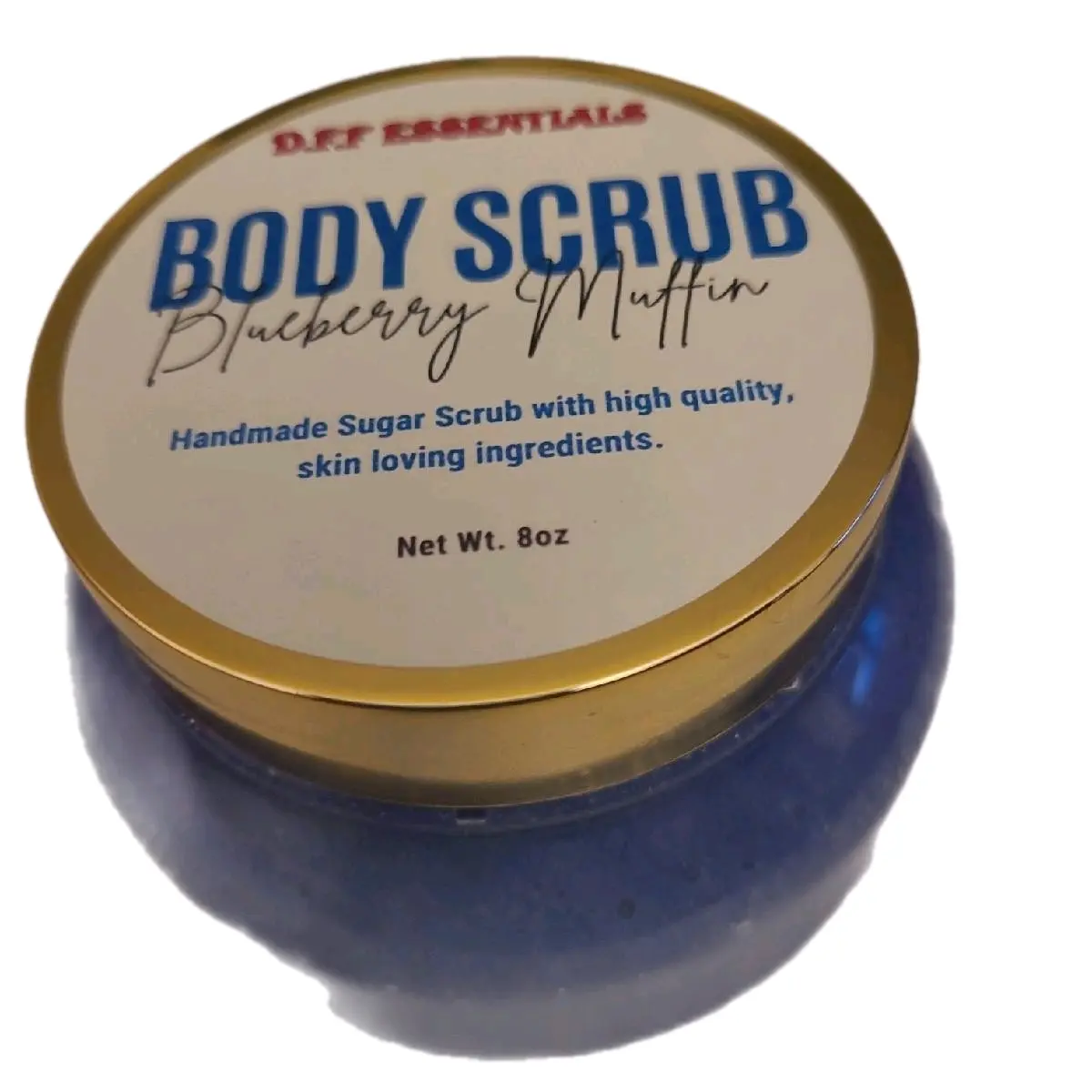 D.F.F ESSENTIALS BLUE BERRY MUFFIN FOAMING SUGAR SCRUB(8oz) Body Care Exfoliate Blueberry Exfoliant