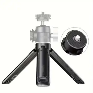 Mini Tripod with Foldable Handle, Desktop Tripod, Compact Design, Lightweight Camera Base, Suitable for Dji Pocket 3, Gopro, Travel Vlog Shooting