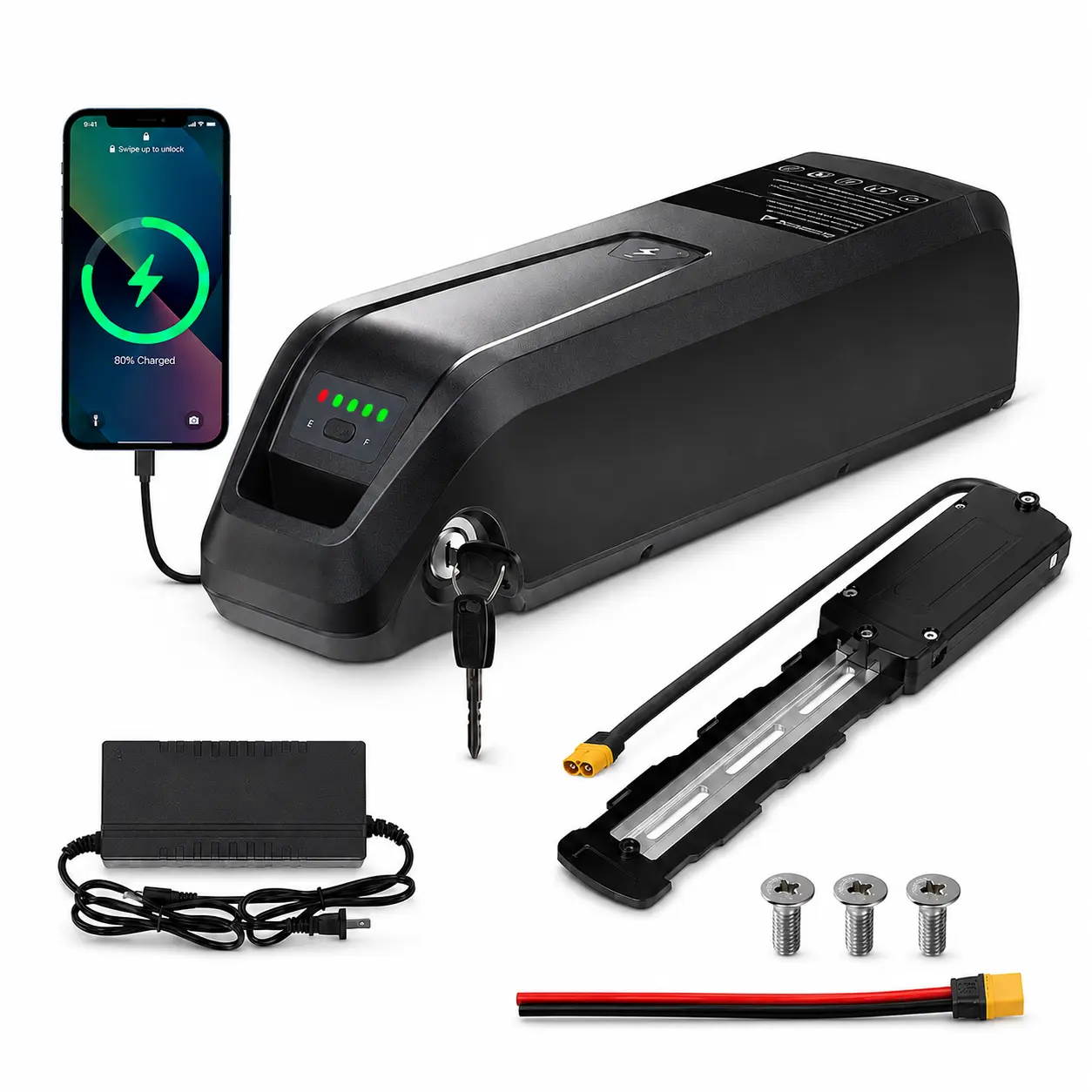 48V 10.4Ah Lithium ebike Battery with USB Output & LED Indicator – Compatible with 250W–1000W Motors for Electric Bikes Mountain Models Commuting Scooter