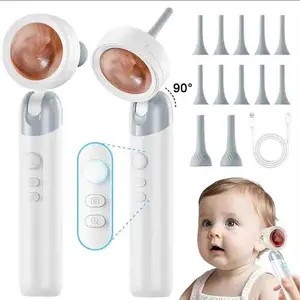 Heartiger Digital Otoscope with LED Light, 1.4" IPS Screen, 1080P HD Ear Scope, 12 Silicone Tips, Photo & Video Recording, Type-C Rechargeable