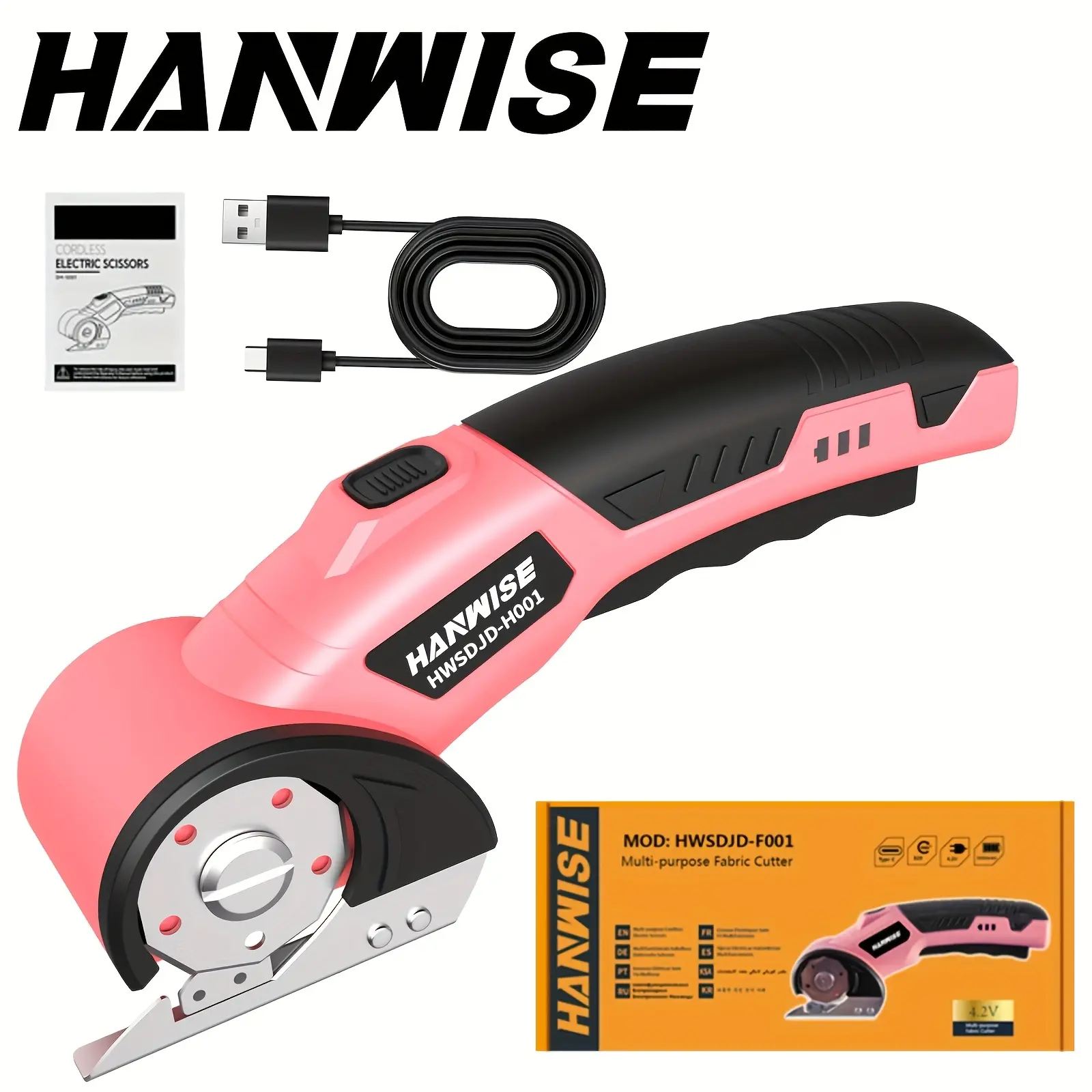 Cordless Electric Scissors, Heavy-duty Fabric Scissors With Safety Lock And LED Light, Electric Rotary Cutting Machine For Leather, Carpet And Plastic Cutting, Sturdy Tool Design, Perfect Gift Choice For Birthdays And Christmas