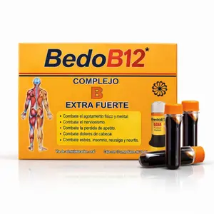 Multi-Vitaminico BedoB12 Curcuma Turmeric - 12 Pack (15ml Drinkable Shots) Vitaminas -  Complejo B - Daily Energy & Wellness Support (12 x 15mL)